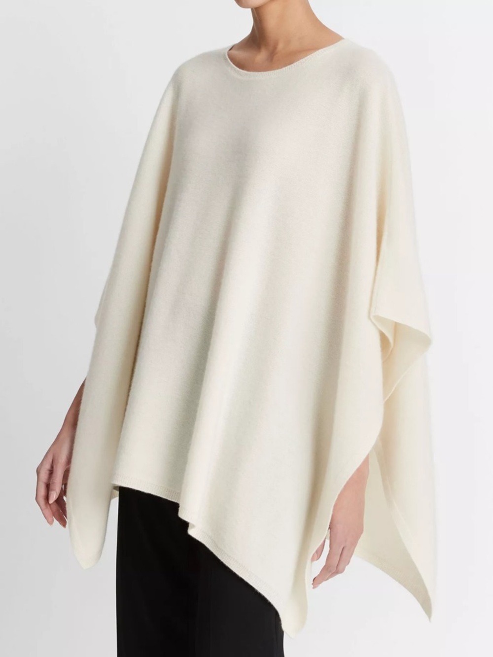 Vince Boat Neck Silk-Cashmere Poncho